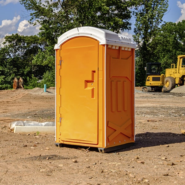 how often are the porta potties cleaned and serviced during a rental period in Hensley